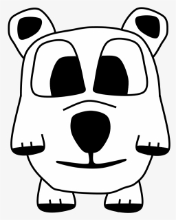 Polar Bears, Big Eyes, Black And White, Cartoon Animal - Cartoon, HD Png Download, Free Download