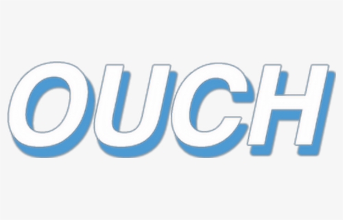 #blue #text #ouch #tumblr #aesthetic, HD Png Download, Free Download