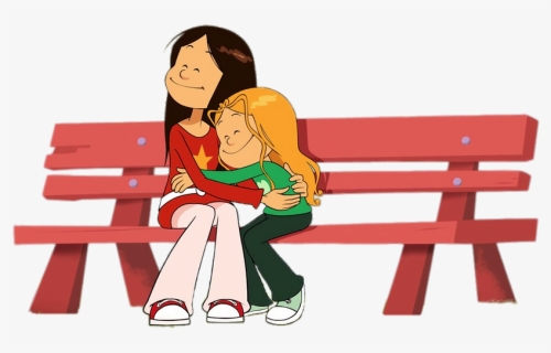 The Sisters Wendy And Marine On A Bench - Sisters Série, HD Png Download, Free Download
