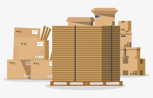 Graphic Visualization Of Large Stacks Of Brown Cardboard - Komayama Park, HD Png Download, Free Download