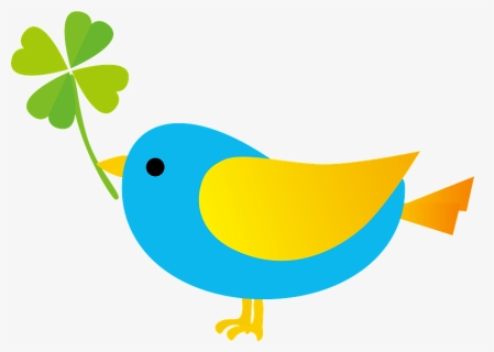 Blue Bird Clover Clipart - 無料 素材 イラスト 鳥, HD Png Download, Free Download