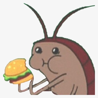 #spongebob #krabbypatty #krabbenburger #käfer #bug - Spongebob Cockroach Eating Krabby Patty Meme, HD Png Download, Free Download