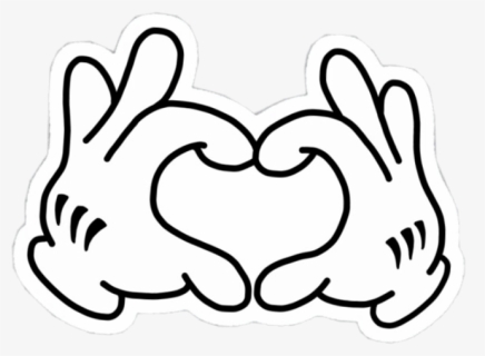 Download Ok Clipart Mickey Mouse Hand - Mickey Mouse Hands Stencil ...