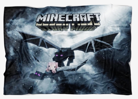 Minecraft Fleece Blanket Ender Dragon Black Blanket - Poster, HD Png Download, Free Download