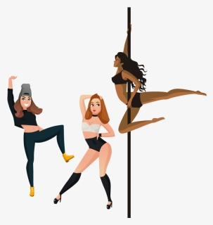 Icon Private Party - Cartoon Stripper Girl, HD Png Download, Free Download
