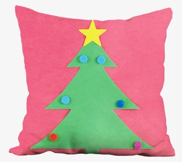Christmas Tree With Star Pillow - Christmas Tree, HD Png Download, Free Download