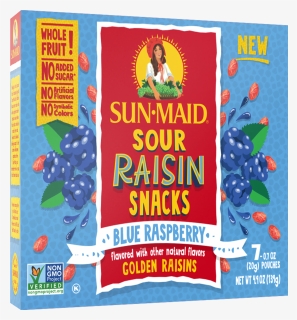 Blue Raspberry Sours Box - Sun Maid Sour Raisin Snacks Strawberry, HD Png Download, Free Download