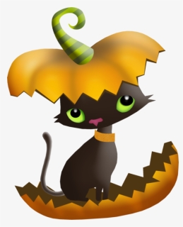 Tubes Png Halloween Cat Clipart , Png Download - Clip Art, Transparent Png, Free Download