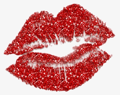 Red Glitter Lips Png Transparent Image - Transparent Background Glitter Lips Clipart, Png Download, Free Download