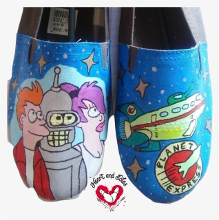 Futurama Hand Painted Shoes - Shoe, HD Png Download, Free Download