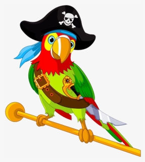 Pirate Parrot - Transparent Background Pirate Parrot Clipart, HD Png Download, Free Download