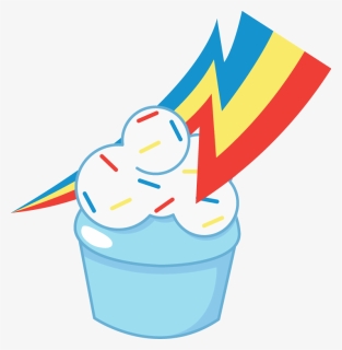 Transparent Rainbow Dash Cutie Mark Png - Mlp Rainbow Dash Cupcake, Png Download, Free Download