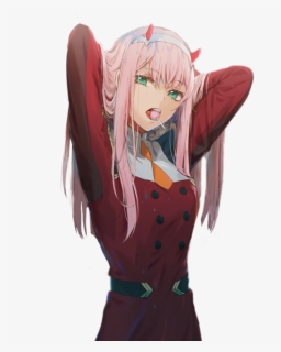 Zero Two Darling In The Franxx Png , Png Download - Anime Girl With Pink Hair And Horns, Transparent Png, Free Download