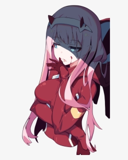 #anime #tyan #png #zerotwo - Darling In The Franxx 002, Transparent Png, Free Download