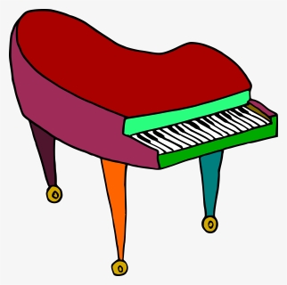 Transparent Playing Piano Clipart - Cartoon Colorful Piano, HD Png Download, Free Download