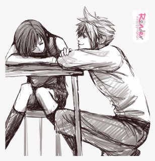 Png-cloud Y Tifa - Romantic Drawing, Transparent Png, Free Download