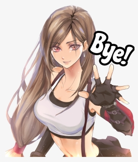 #tifa #lockhart #finalfantasy #bye #anime #girl - Cartoon, HD Png Download, Free Download