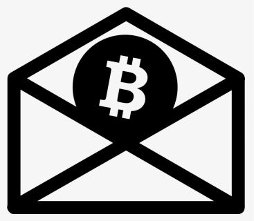 Bitcoin Inside A Mail Envelope Outline - Bitcoin, HD Png Download, Free Download