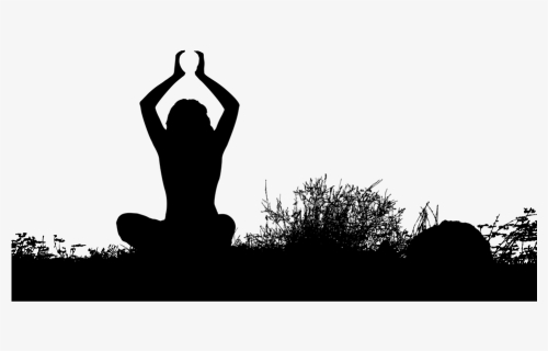 Gold Yoga Silhouette , Png Download - Silhouette Naked Yoga Female, Transparent Png, Free Download