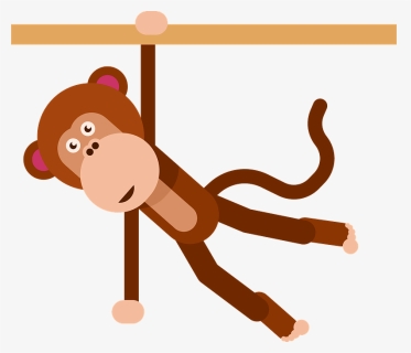 Monkey Animal Clipart - Scimmia Appesa A Un Ramo Disegno, HD Png Download, Free Download
