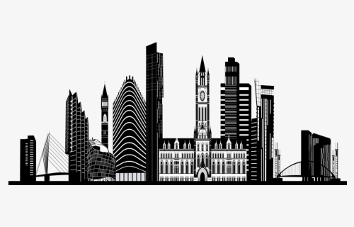 Manchester Skyline Silhouette - Silhouette Manchester Skyline 2019, HD Png Download, Free Download