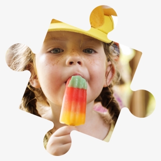 Puzzlepiece - Kids Eating Popsicles, HD Png Download, Free Download
