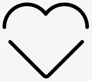 Heart Shape Of Two Lines - Heart Lines Black Png, Transparent Png, Free Download