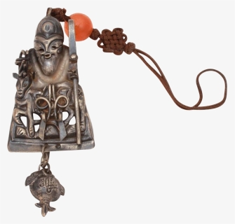 Antique Chinese Hat Ornament Immortal Deity With Shepherds - Bronze Sculpture, HD Png Download, Free Download