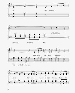 O Beautiful Star Of Bethlehem Sheet Music Composed - Sheet Music, HD Png Download, Free Download