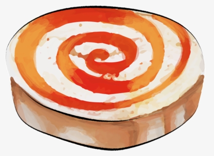 Orange Watercolor Hand Painted Circle Transparent - Torte, HD Png Download, Free Download