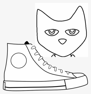 Transparent Pete The Cat Png - Pete The Cat Head Clipart Black And White, Png Download, Free Download