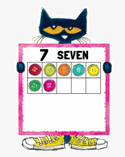 Pete The Cat Numbers 0-20 Bulletin Board Alternate - Clip Art, HD Png Download, Free Download