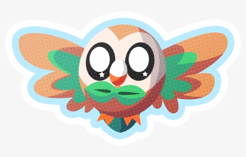 “ Simple Animation Of This New Cutie Rowlet Is One - Pokemon Animated Gifs Rowlet, HD Png Download, Free Download