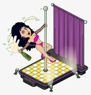 Big Time Stripper Pole Stripper Bonnie Champagne Room - Champagne Room Stripper Pole, HD Png Download, Free Download