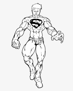 Angry Superboy W I P By Sakuseii-d4lj3pv - Black And White Superboy Art, HD Png Download, Free Download
