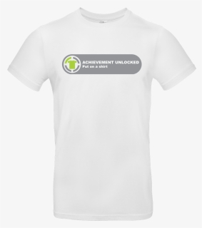 Achievement Unlocked T-shirt B&c Exact , Png Download - Plain White T Shirt Png, Transparent Png, Free Download