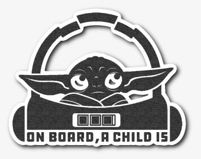 Baby Yoda Sticker - Baby On Board Baby Yoda, HD Png Download, Free Download