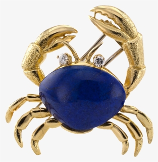 Estate Lapis Lazuli And Diamond Crab Brooch @shoprubylux - Chesapeake Blue Crab, HD Png Download, Free Download