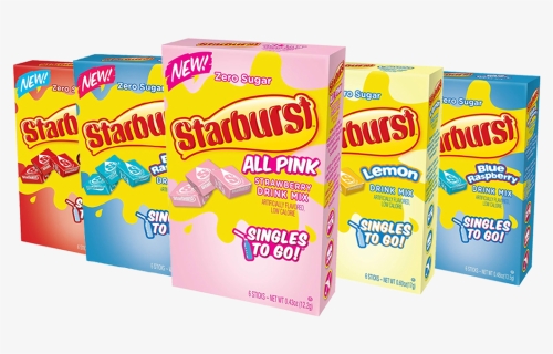 Starburst Zero Sugar Drink Mix Sachet Pack - Starburst Candy, HD Png Download, Free Download