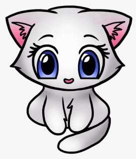 Learn Easy To Draw Cute Kitten Step - Easy Cute Cat Drawing, HD Png Download, Free Download