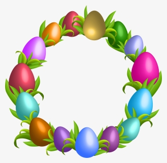 Egg Wreath Easter Bunny Transparent Free Hd Image Clipart, HD Png Download, Free Download