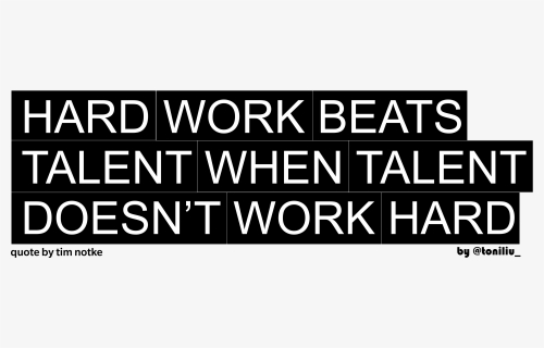 Hard Work Talent Bw - Hard Work Beats Talent Png, Transparent Png, Free Download