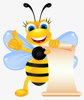 Clipart Bee Pollinator - Cute Cartoon Clipart Bee, HD Png Download, Free Download