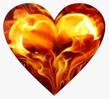 #fire #heart #feuer #herz - Fiery Heart, HD Png Download, Free Download