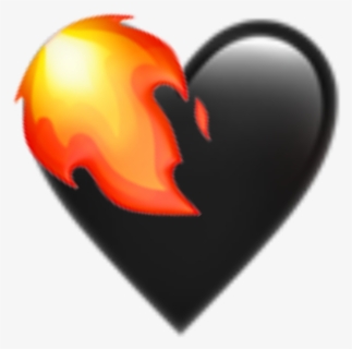 ##heartbroken #fire #heart #black #hello - Heart, HD Png Download, Free Download