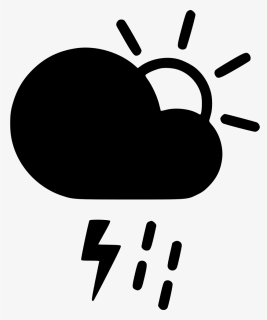 Day Thunderstorm Cloud Lightning Rain Shower Sun - Cloud Wind Icons, HD Png Download, Free Download