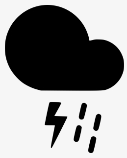 Thunderstorm Cloud Lightning Rain Shower - Icon Transparent Background Hd, HD Png Download, Free Download