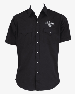 Jack Daniels Men"s Black Short Sleeve Button Down Shirt - New Nike Stock Vapor Select Full Button Jersey, HD Png Download, Free Download