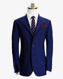 Made Suits Blue Sparrow Peak Lapel Suit Herringbone, HD Png Download, Free Download
