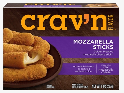 Crav’n Flavor Mozzarella Sticks Appetizer Packaging - Crav N Flavor Pretzels, HD Png Download, Free Download